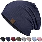 Slouchy Beanie for Men Women Soft Lightweight Running Beanie Hat Chemo Cap Skull Cap