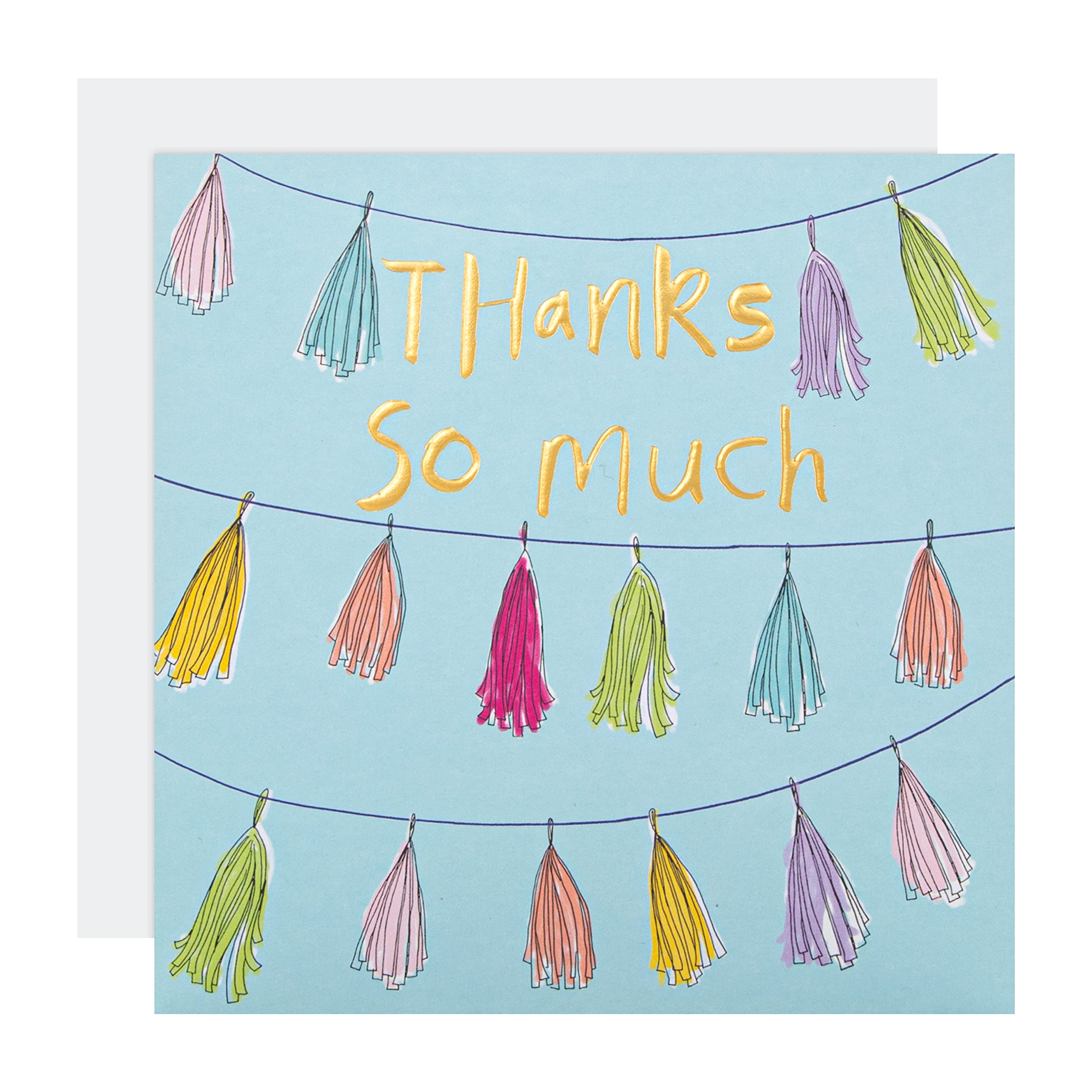 Hallmark Thank You Card - Contemporary Embossed Bunting Design