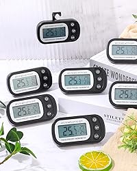 Frienda 12 Pack Black Digital Fridge Thermometer