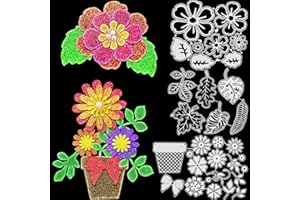 YMMLLP 3 Sets Flower Metal Cutting Dies Flower Leaves Embossing Stencil 34 Styles 3D Flower Dies Flower Shape Embossing Scrapbooking Dies Cuts Stencil Flower Leafs Embossing Stencil for DIY Scrapbooking Card