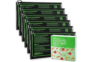 MET Certified 6 Pack Seedling Heat Mat, Seedfactor Waterproof Durable Germination Station Heat Mat, Warm Hydroponic Heating Pad for Indoor Home Gardening Seed Starter