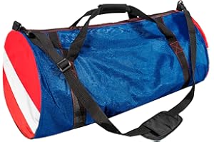 DAWITRLY Sports Duffle Bag, Large Mesh Dive Beach Bags and Totes with Shoulder Strap for Scuba Diving and Snorkeling Gear & Equipment, Wet Swimming, Travel, and Gym Workout