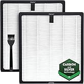 VIRELLIX HY4866 Air Purifier Replacement Filter - 2 Pack Compatible with MORENTO, WESTHEY HY4866, YIOU M1 - True HEPA Filter, 4 Stage Filtration, Carbon & Silver Technology