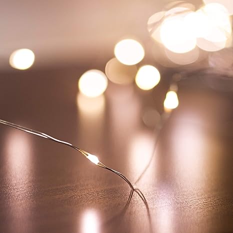 Micro Led Draht Lichterkette 100 Led Dimmbar Mit Fernbedienung Und