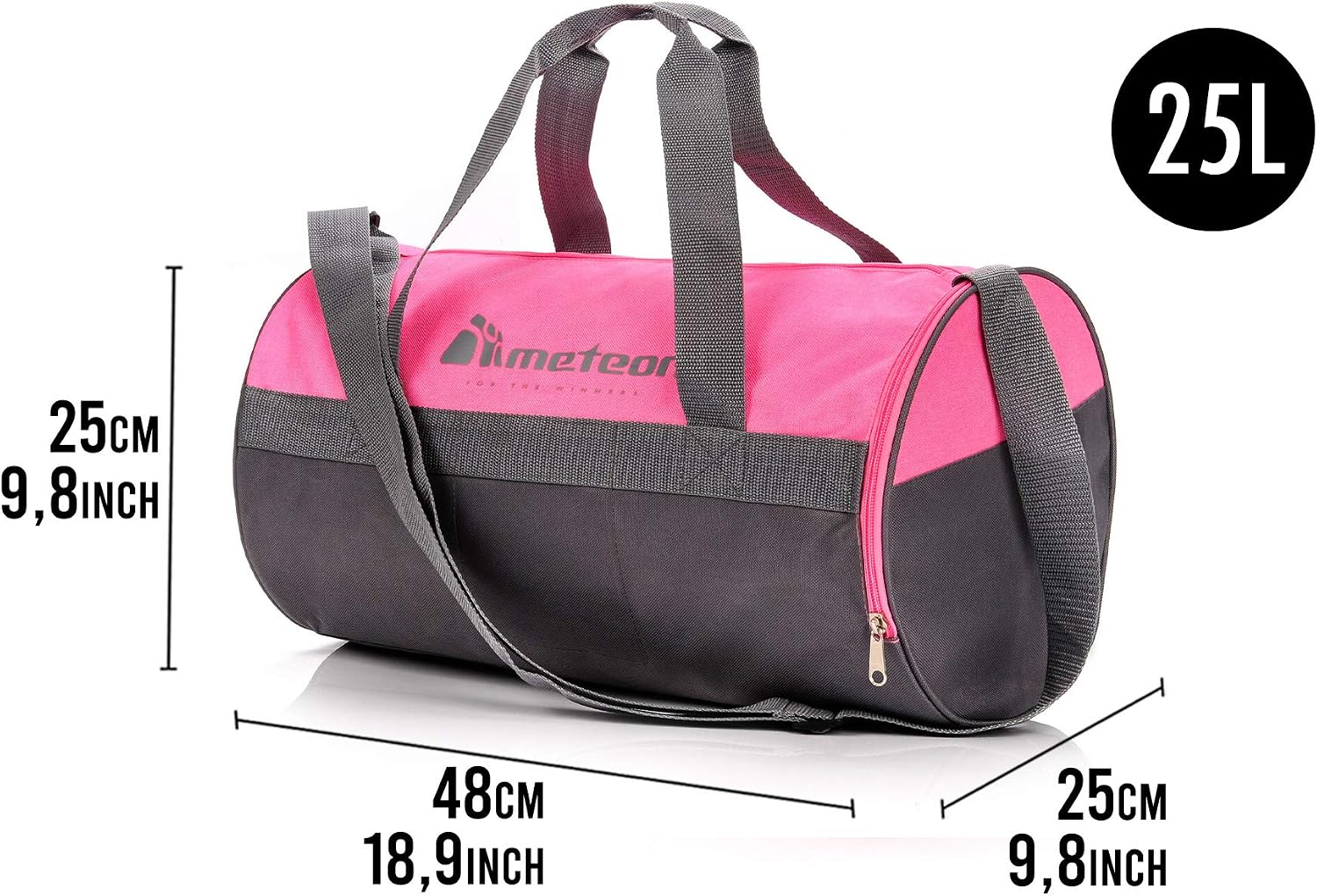 meteor Gym Duffel Cabin Holdall Bag, Lightweight Sports Luggage with Shoe Compartment, Shoulder Strap - Image 5