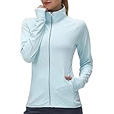 Women's UPF 50+ UV Sun Protection Clothing Long Sleeve Athletic Hiking Shirts Lightweight SPF Zip Up Outdoor Jacket
