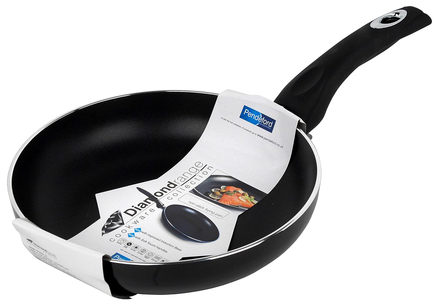 Diamond 20Cm Non Stick Frying Pan in Black Amazon.co.uk Kitchen & Home