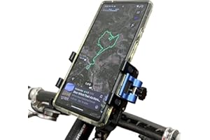 BiKase BiKGrip Bike Phone Holder, Motorcycle Phone Mount - Handlebar Cell Phone Clamp, Scooter Phone Clip for Any Phone 4.7" to 6.8" Smartphones Made of 6061 Aluminum - Ebike