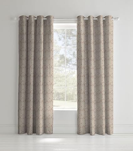 Catherine Lansfield Elephant Easy Care Eyelet Curtains Multi