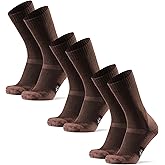 DANISH ENDURANCE Merino Wool Hiking Crew Socks for Men & Women, Cushioned Anti-Blister, Breathable - 3 Pairs