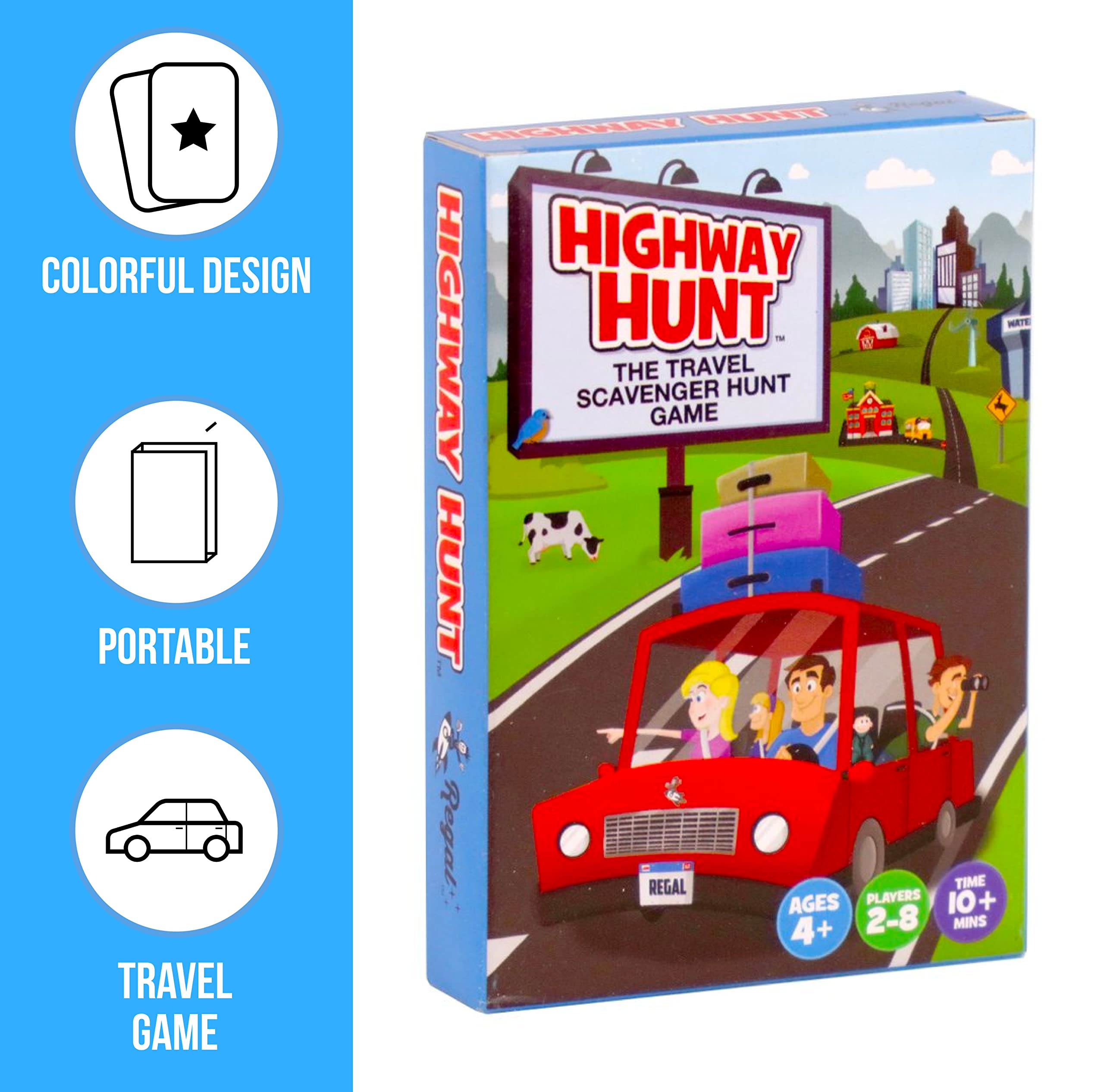 Regal Games Travel Outdoor Scavenger Hunt Games for Kids Ages 4, 5, 6, 7, 8, 9, 10, 11, 12 - Outdoor & Nature Family Hunt Games for Road Trips - 2-8 Players - 54 Scavenger Hunt Cards