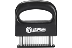 Mountain Grillers Professional 48-Blade Meat Tenderizer Tool - Premium Stainless Steel, Ergonomic Non-Slip Handle, Dishwasher Safe, Ultimate Flavor Enhancement for Steak, Chicken, Pork & More