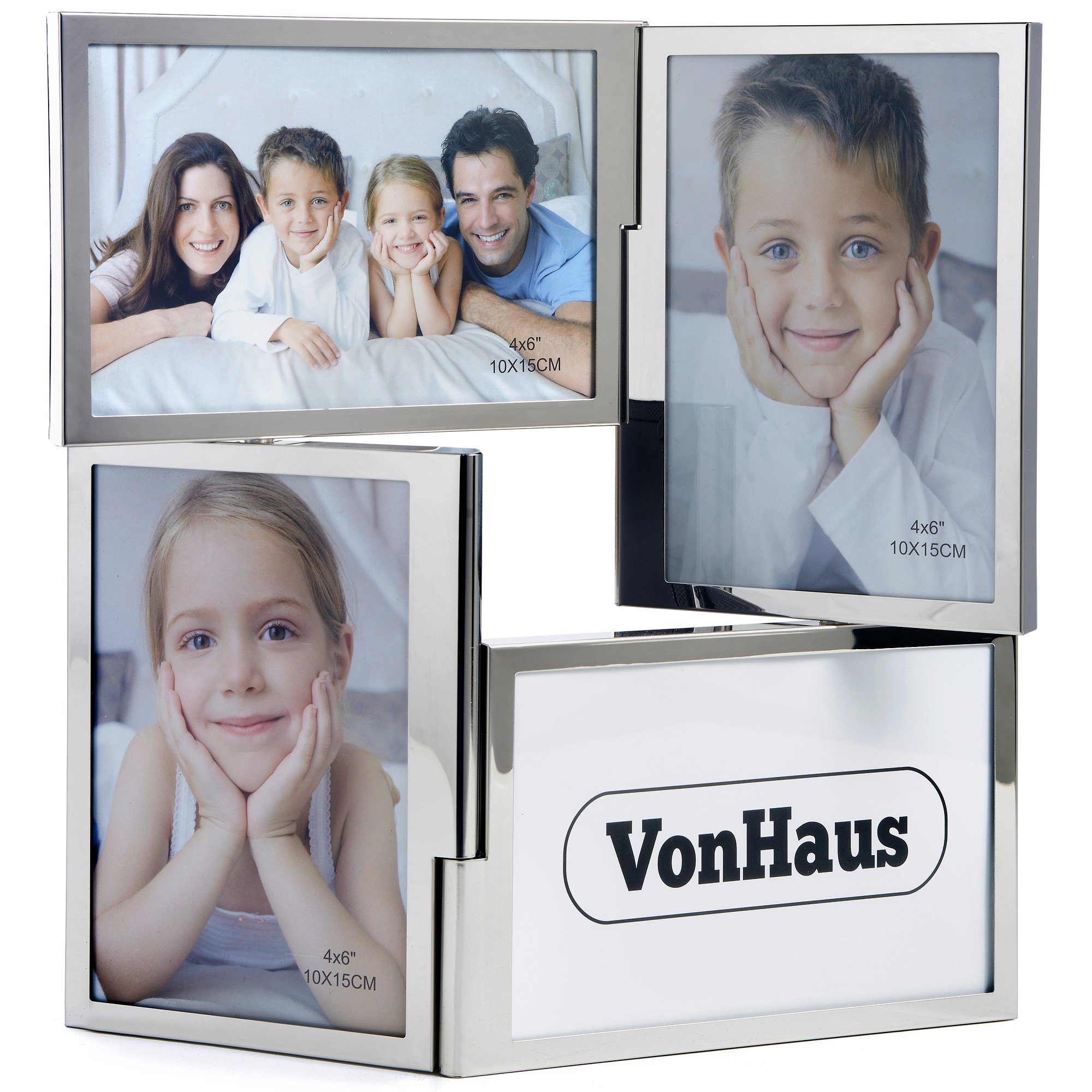 Buy VonHaus 4 Aperture Photo Frame 4 Picture Family Photo Frame