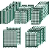 50 Pcs Double Sided PCB Board Prototype Kit Soldering 5 Sizes, Universal Printed Circuit Board for DIY and Electronic Project