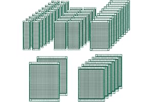 SINGARE 50 Pcs Double Sided PCB Board Prototype Kit Soldering 5 Sizes, Universal Printed Circuit Board for DIY and Electronic Project