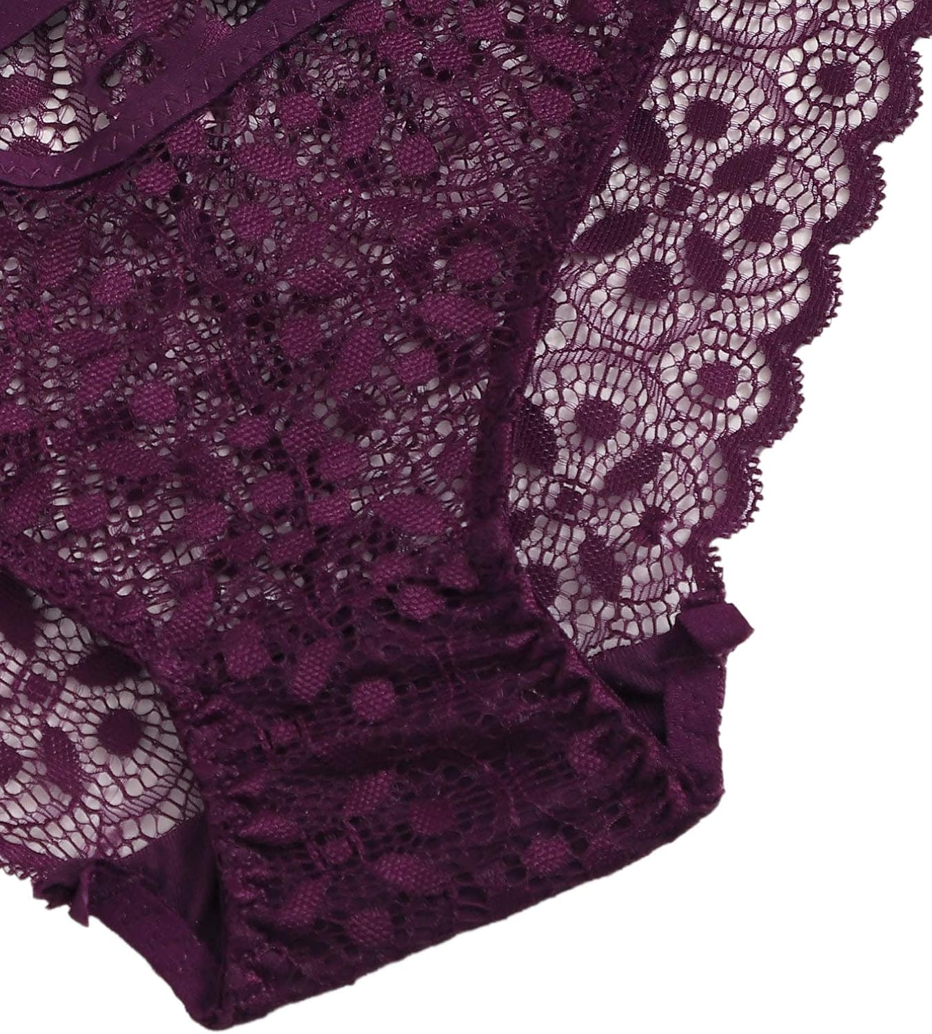 SweatyRocks Women's Bra and Panty Set Floral Lace Two Piece Bralette Lingerie Set: Clothing