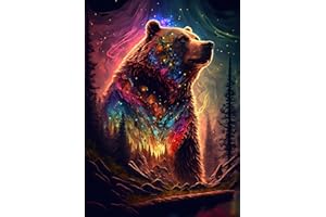 FUINKQE Diamond Art Kits for Adults - Polar Bear Forest Diamond Painting Kits DIY 5D Full Drill Diamond Dots Paintings with Diamonds Gem Art and Crafts for Home Decor 12x16 Inch