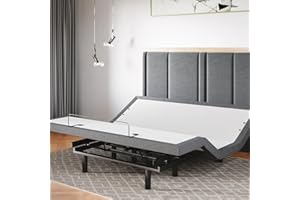 Sven & Son Classic Adjustable Bed Base, Head and Foot Lift, Massage, Under-Bed Lights, USB, Gel Memory, Zero Gravity Smart Frame - King