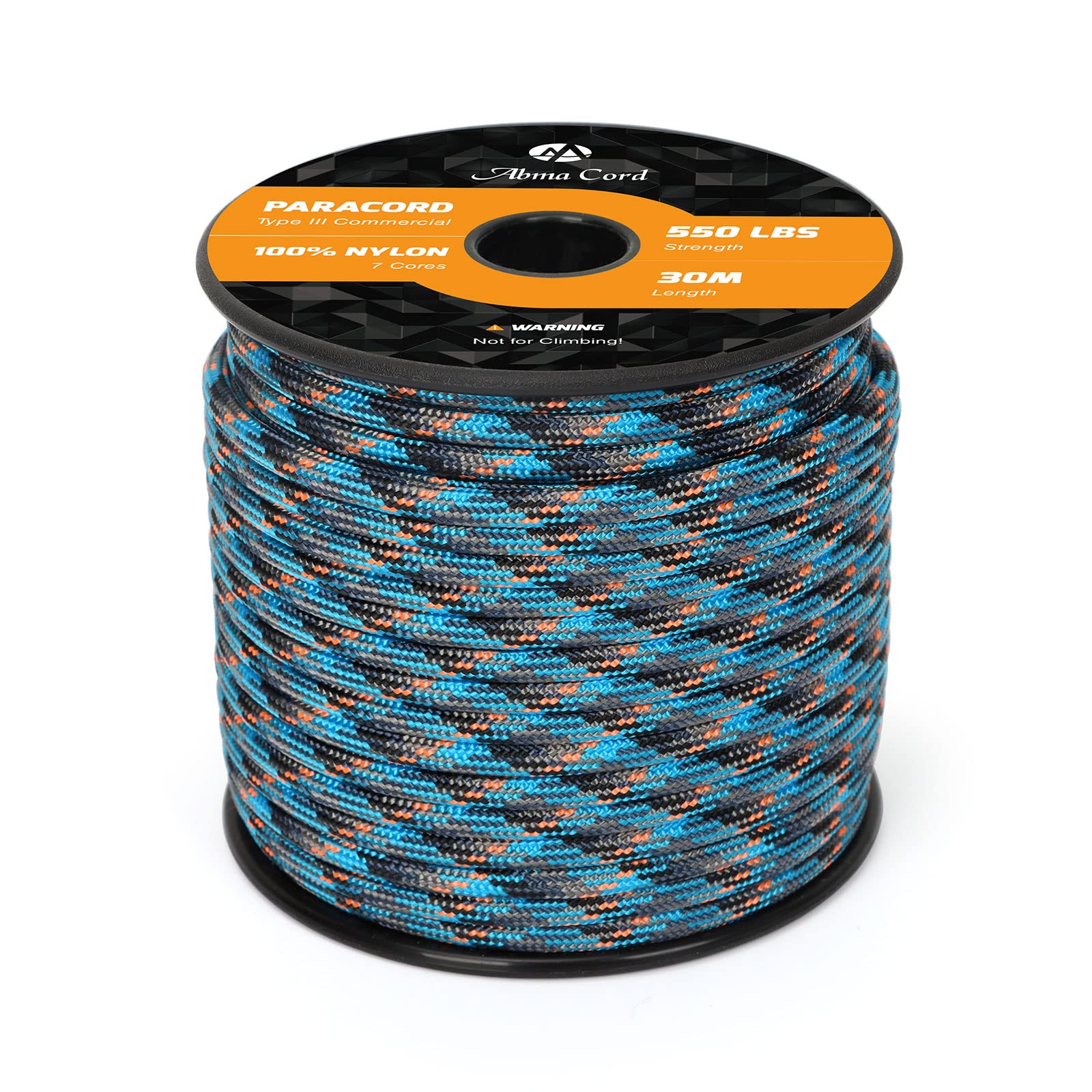 Abma Cord Paracord 550 4mm Nylon Rope Type III 7 Strands Parachute Cord - Max. 250kg (550lbs) - Military Camo Series