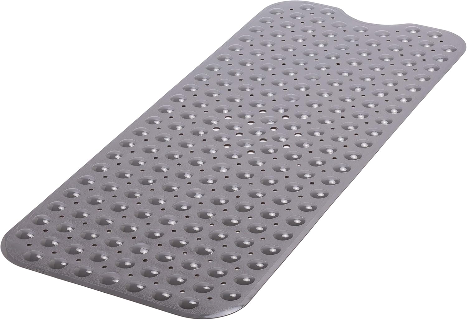 TIKE SMART Extra-Long Non-Slip Bathtub & Shower Mat 39”x16” (Smooth/Non-Textured Tubs Only) Safe, Clean, Machine-Washable, Superior Grip&Drainage, Vinyl, Opaque Gray (Grey): Home & Kitchen