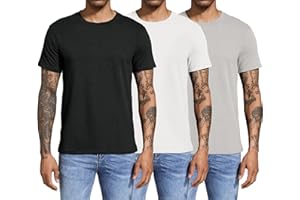 Boyzn Men's 3, 4 or 5 Pack Cotton T-Shirts, Short Sleeve Crewneck Sport Tees, Cotton Gym Workout Running Shirts for Men