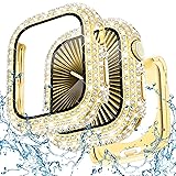 WINGLE 2-in-1 Waterproof Bling Case for Apple Watch