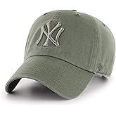 '47 New York Yankees Clean Up Adjustable Hat - Moss Green, Unisex, Adult - MLB Baseball Cap