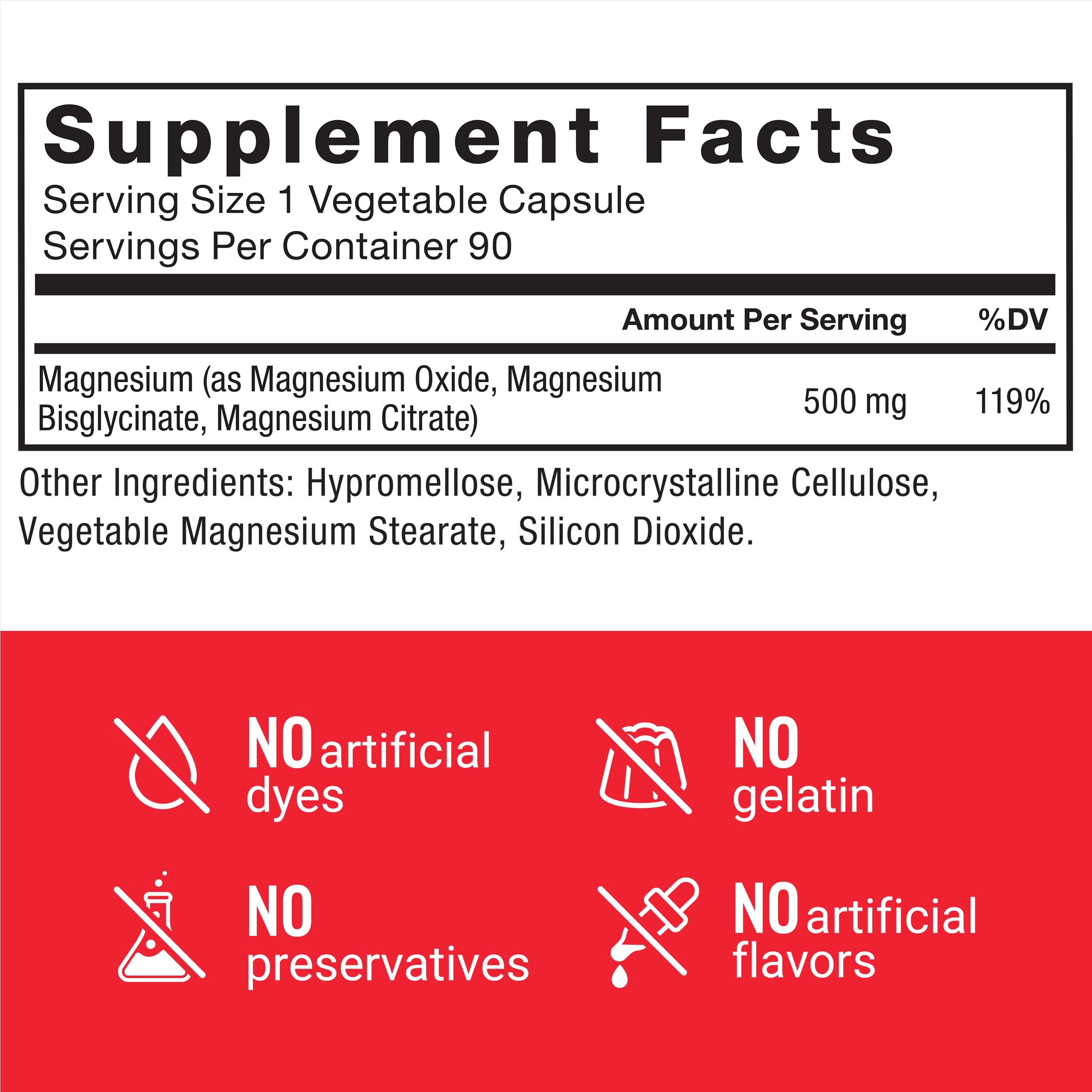Force Factor Magnesium Complex Supplement to Support Muscles, Bones, Nerves, and Cardiovascular Health, Magnesium Glycinate, Magnesium Citrate, and Magnesium Oxide, Vegan, Non-GMO, 90 Capsules