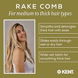 KENT SPC83 Handled Rake Comb Wide Tooth Detangling for Wet Dry Hair view 3