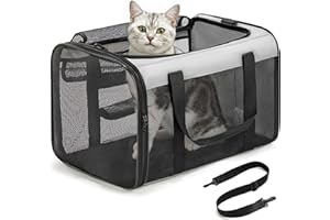 Conlun Soft-Sided Cat Carrier for Small-Medium Cats, Puppies up to 15 Lb, Airline Approved
