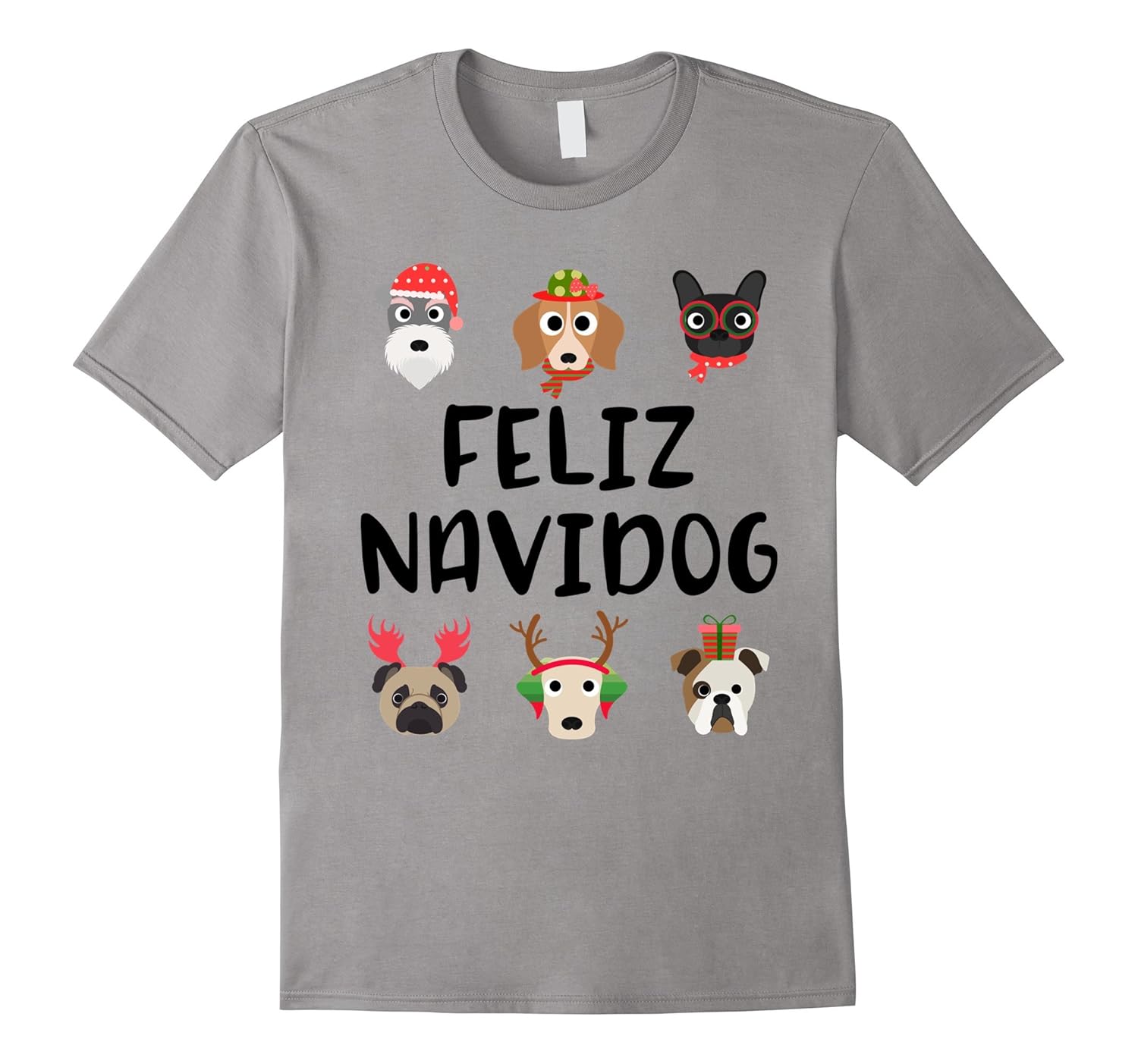 Feliz Navidog Navidad Merry Christmas Dog Breed T Shirt-ANZ