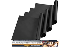 Meegoo Oven Liners for Bottom of Oven - 4 Pack Large Non Stick Oven Liners, Oven Mat For Bottom of Electric Oven and Gas Oven, BPA and PFOA Free, 15.74"x 23.62"
