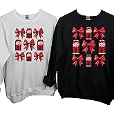 Christmas Vintage Coquette Bow Soda Sweatshirt Christmas Soda Red Bow Shirt Trendy Soda Tee Funny Holiday Soda Lover Gift Trendy Soda Sweater