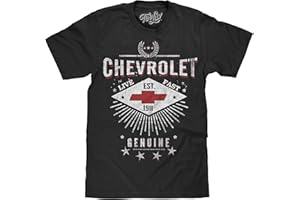 Tee Luv Men's Chevrolet T-Shirt - Faded Live Fast Chevy Bowtie Logo Shirt