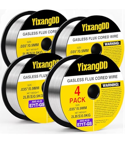 4 Pack 035 Flux Core Welding Wire, E71T-GS Gasless Mild Carbon
