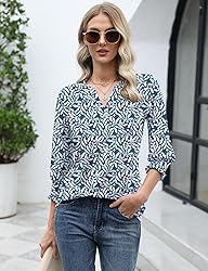 LOMON Women's 2025 Fashion Tops 3/4 Length Sleeve