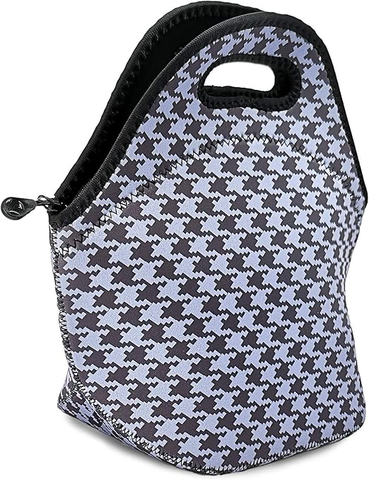 houndstooth lunch bag