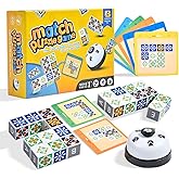 Wooden Matching Game Puzzle 4.0 Games, Pattern Block Match Puzzles Building Cubes with Bell for Kids and Adults Toys Board Ga