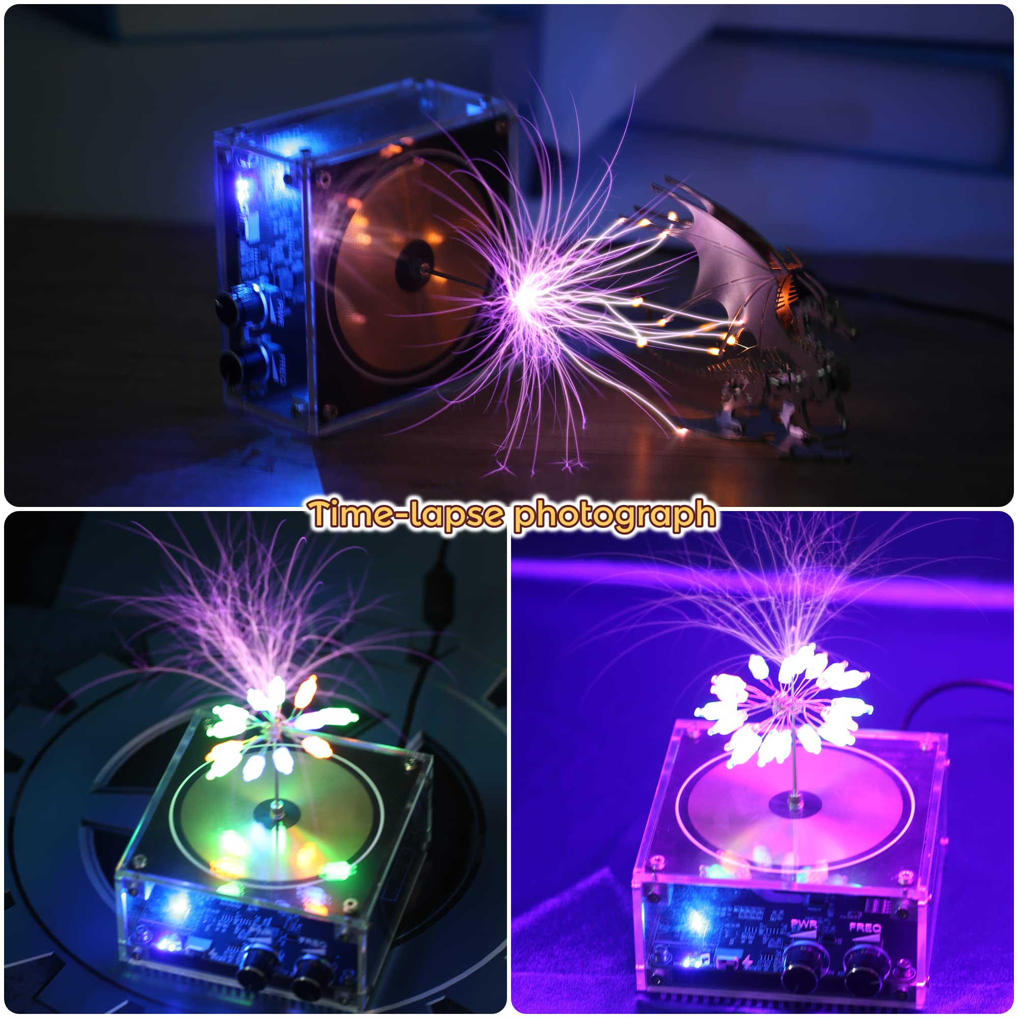 Joytech Bluetooth Music Tesla Coil Arc Plasma Loudspeaker Wireless Transmission Experiment Desktop Toy Model SSTC SS02