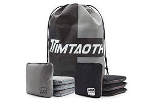 Timtaoth Dual Sided Corn Hole Bags Professional Cornhole Bags Set of 8 Regulation Corn Hole Bean Bags Slick and Stick