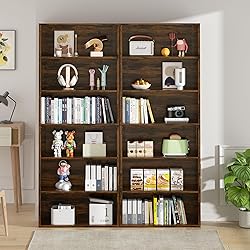 Vongrasig 6-Tier Open Bookcase and Bookshelf, Floor