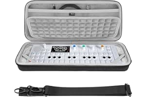 GEEKRIA Hard Shell Travel Carrying Case, Drum Machine Bag Compatible with Teenage Engineering OP-1 Field/OP-1 / OP-XY Portable Synthesizer (Dark Gray)