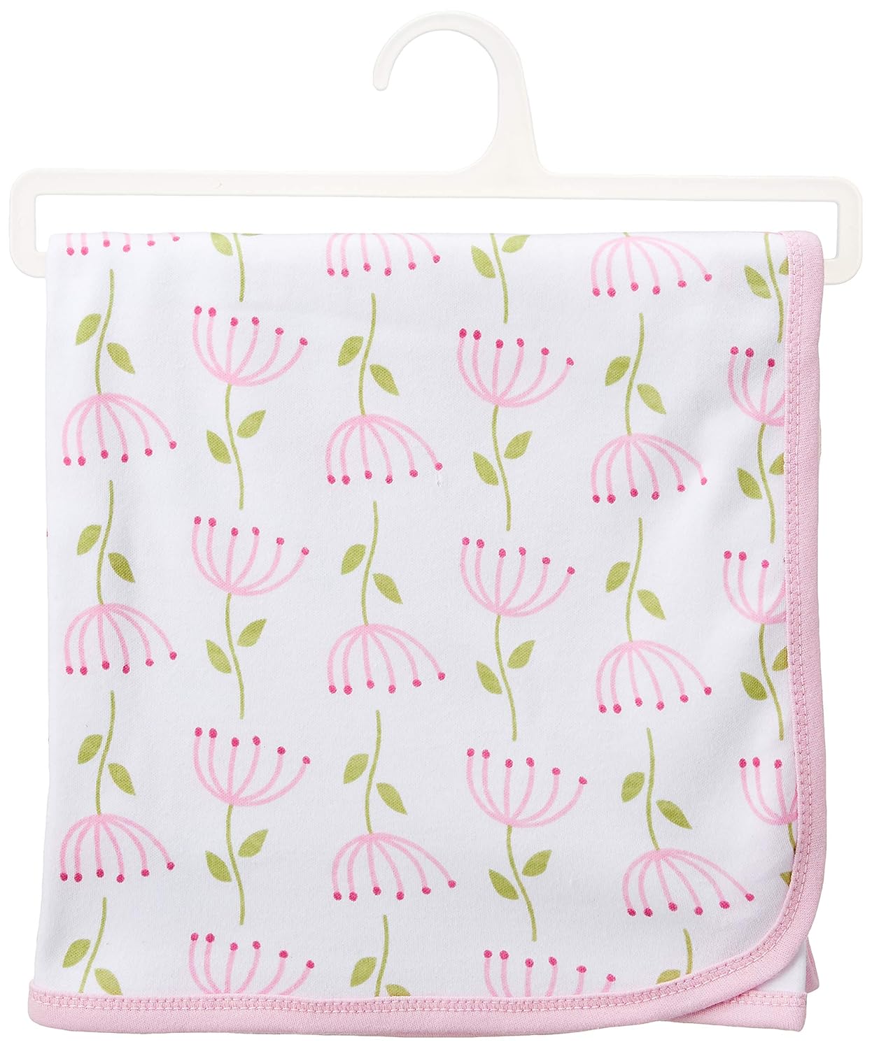 Touched by Nature Unisex Baby Organic Cotton Swaddle, Receiving and Multi-purpose Blanket, Feather, One Size: Baby