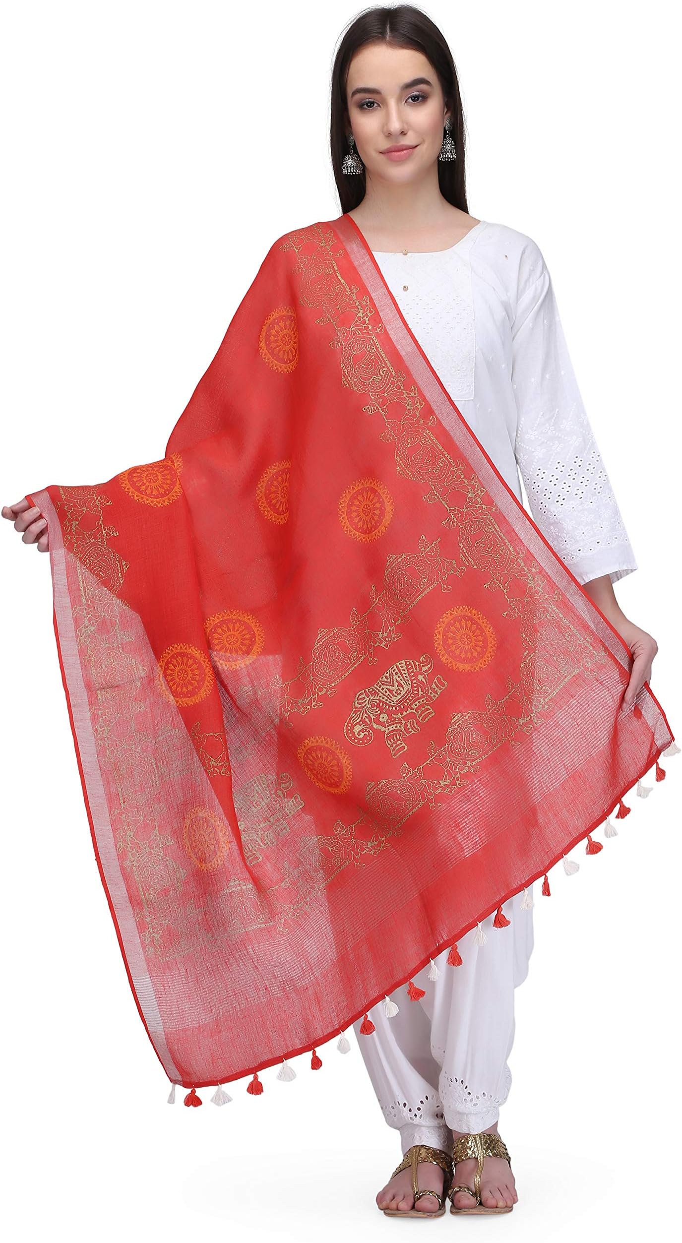 THE WEAVE TRAVELLER Women's Linen Dupatta