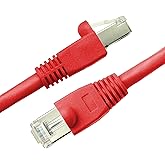 NTW 7' Cat6a Snagless Shielded (STP) RJ45 Ethernet Network Patch Cable - Red