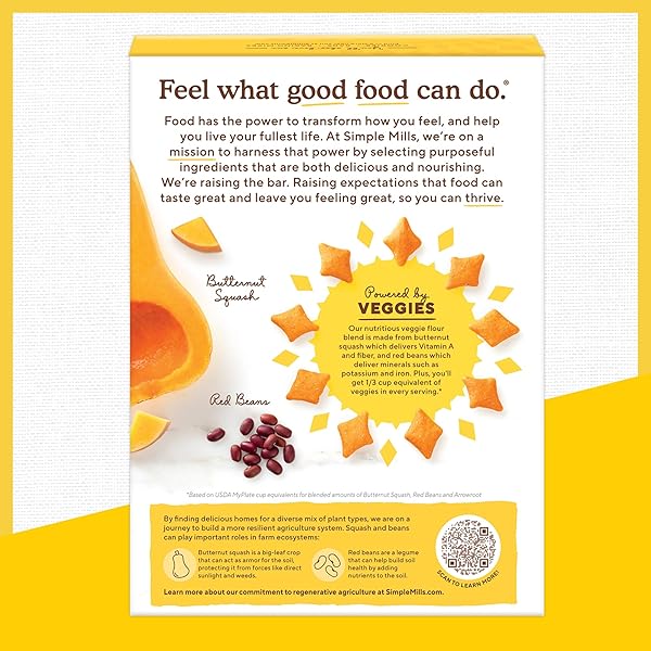 SIMPLE MILLS POP MMMS CHEDDAR BAKED SNACK CRACKERS, GLUTEN FREE, 4 OUNCE (PACK OF 3)