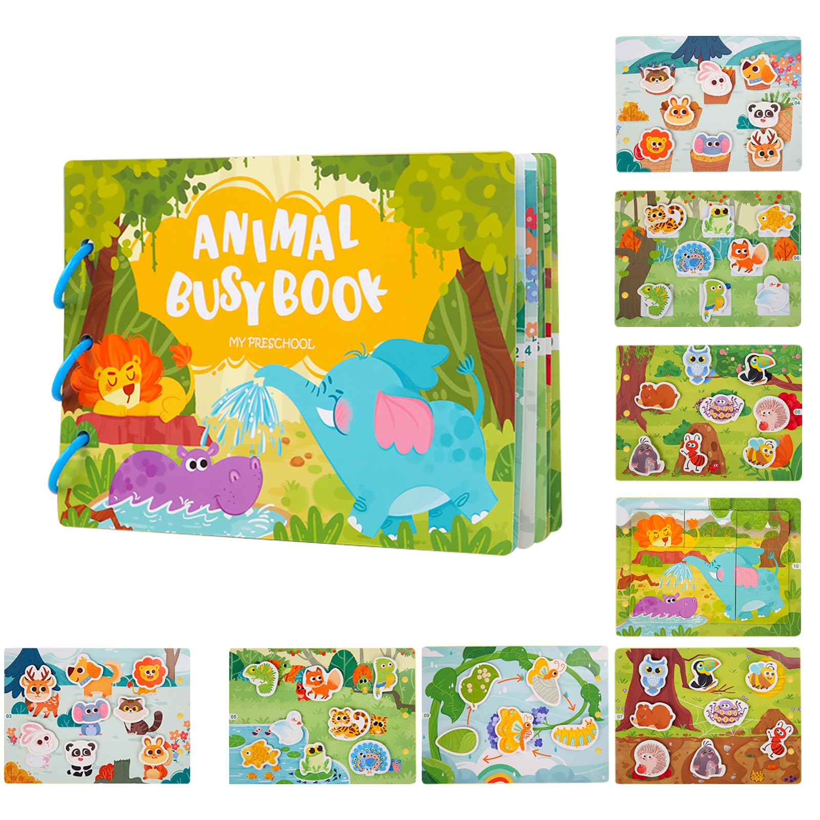 KUKUTrue® Montessori Toy 1 2 3 Years, Animal Busy Book, 1 Year Old Toys, Busy Board 1 Year Old, Sensory Board, Fine Motor Skills, Gift 1–3 Kids Boys Girls — image 1