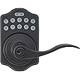 Amazon Basics Electronic Keypad Entry Lever Door Lock, Matte Black, 1-Pack