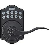 �鶹�� Basics Electronic Keypad Entry Lever Door Lock, 12.9 x 7.82 x 6.4 cms, Matte Black, 1-Pack