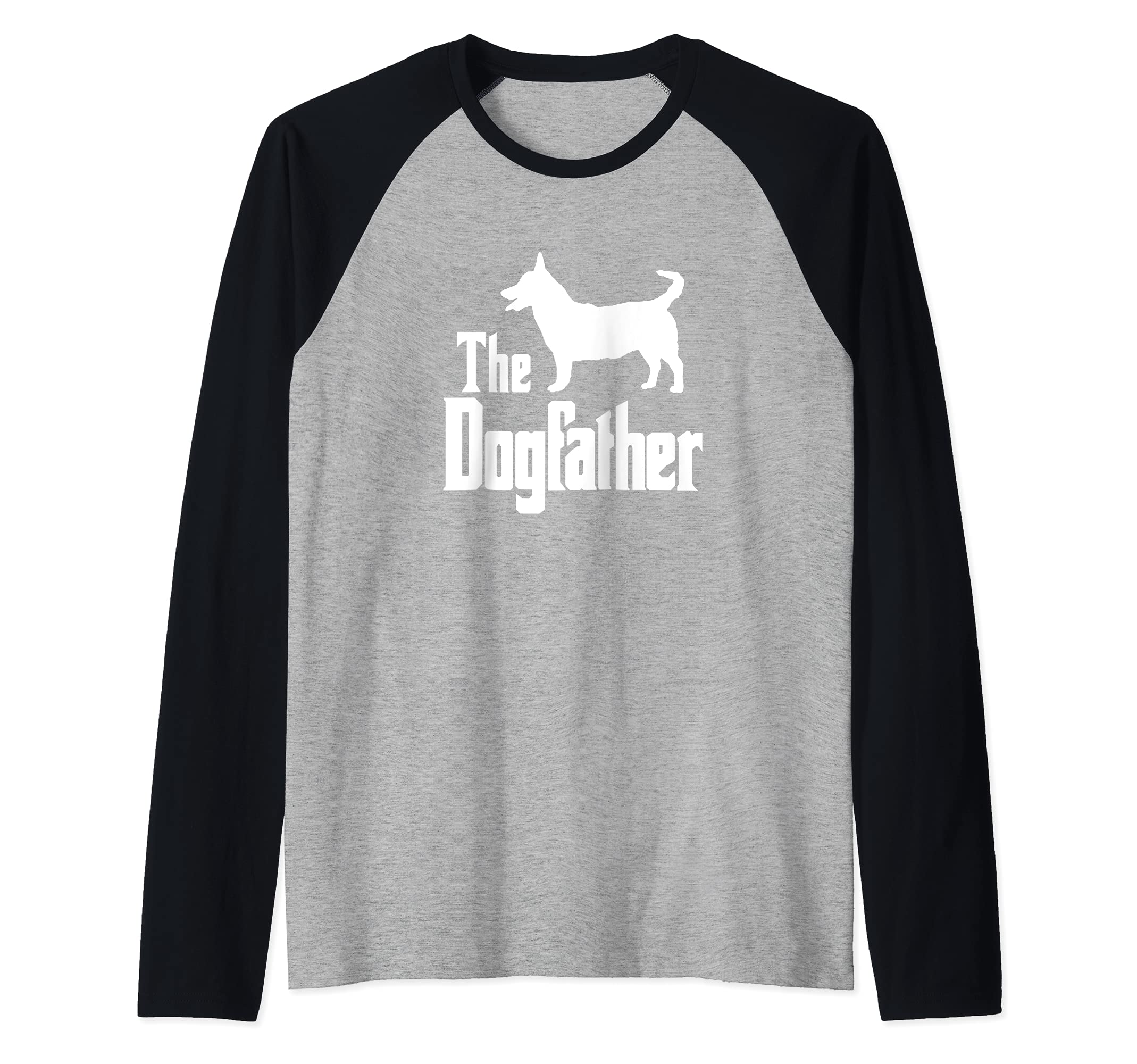 The Dogfather - funny dog gift, funny Lancashire Heeler Raglan Baseball Tee